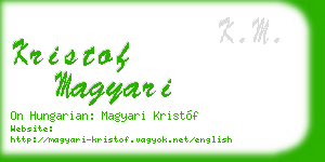 kristof magyari business card