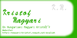 kristof magyari business card